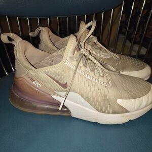 Nike Air Max 270 Women's Sneakers - Beige and White